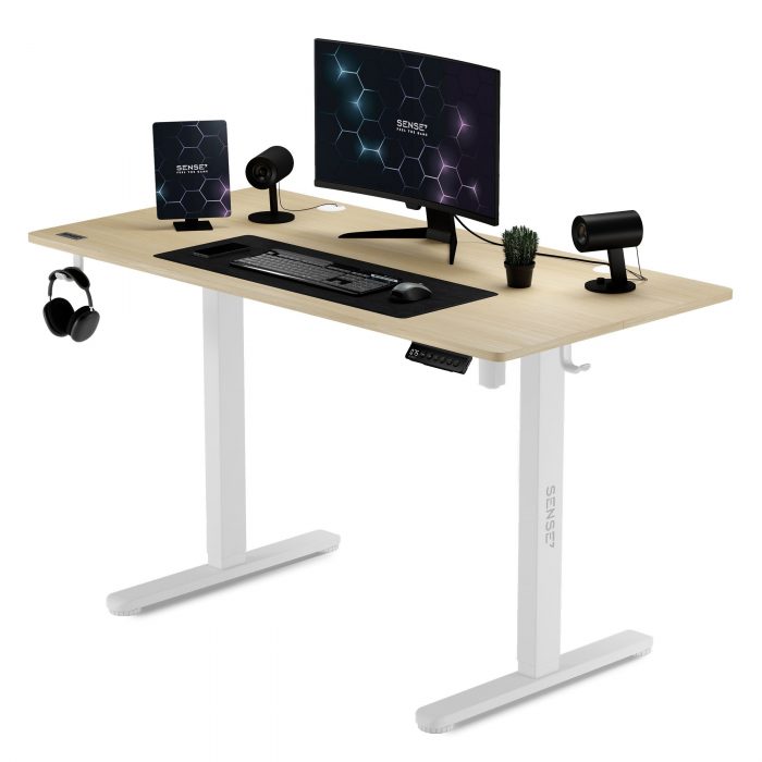 Геймерський стіл SENSE7 Nojo 120x60 біла сосна Стиль і комфорт