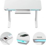 Електричний ігровий стіл SENSE7 Nomo: Білий регульований комфорт та ефективність - Зображення 3