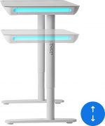 Електричний ігровий стіл SENSE7 Nomo: Білий регульований комфорт та ефективність - Зображення 4