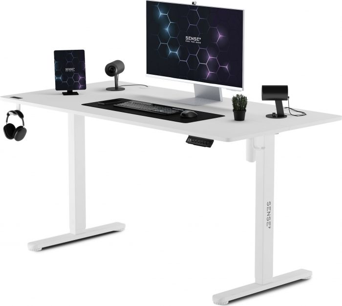 Ігровий стіл SENSE7 Nojo White 140x70 см Простір та стиль для геймерів
