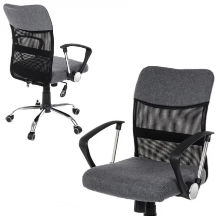 Офісне крісло Nordhold 2502 в сіточку сіре.  Стиль та Функціональність для Сучасного Офісу