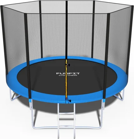 Дитячий Садовий Батут FunFit із Захисною Сіткою і Сходами 312 см - Безпечні Розваги на Дворі