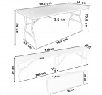 Розкладний туристичний стіл коричневий/ротанг: Комфорт і стиль для вашого відпочинку - Зображення 4