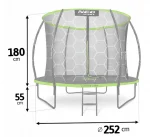 Батут Neo-Sport Premium 252 см із Внутрішньою Сіткою + Драбинка - Розваги на Високому Рівні для Всіх Вікових Категорій - Зображення 4