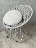 Розкладне крісло-гамак "Гніздо лелеки" з подушкою сіре: Комфорт і стиль для вашого відпочинку - Зображення 2