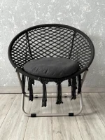 Розкладне крісло-гамак "Гніздо Лелеки" з Подушкою, Графітове: Комфорт і Стиль для Вашого Відпочинку - Зображення 2