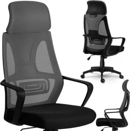 Офісне крісло Sofotel Praga Black-Grey Комфортне і стильне крісло для вашого офісу