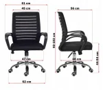 Офісне крісло MemFlow BLACK K10 - комфорт та стиль для сучасного інтер'єру - Зображення 12