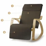 Крісло-качалка Sofotel Suzi коричневе: Елегантність та комфорт у вашому домі - Зображення 3