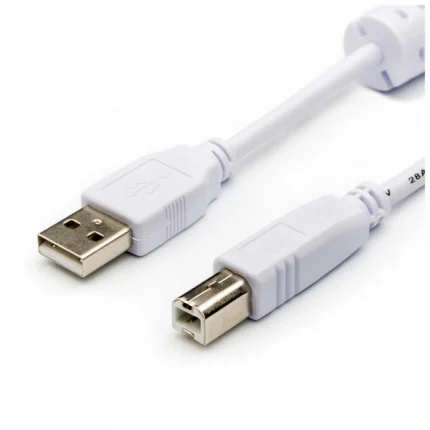 Кабель до Принтера ATCOM USB 2.0 AM/BM  1.8м білий