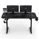 Ігровий стіл SENSE7 Nomad Cybernetic Black 140x60 см: Поєднання сучасного дизайну та функціональності для геймерів - Зображення 2