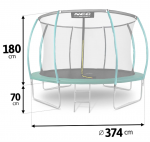 Батут Neo-Sport 12 FT 374 см із внутрішньою сіткою NS-12C181: Ідеальний вибір для активного відпочинку - Зображення 4