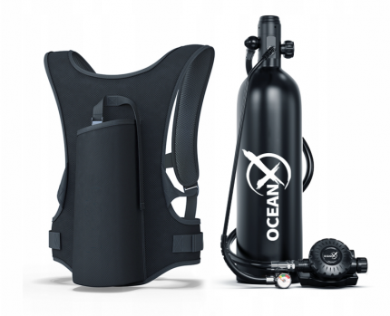 Набір для дайвінгу OceanX кисневий балон з рюкзаком 2л