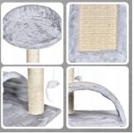 Унікальна Кігтеточка-Лежанка для Кота з Оглядовим Майданчиком на Два Рівні від Memflow – Комфорт та Розваги Вашому Улюбленцю - Зображення 3