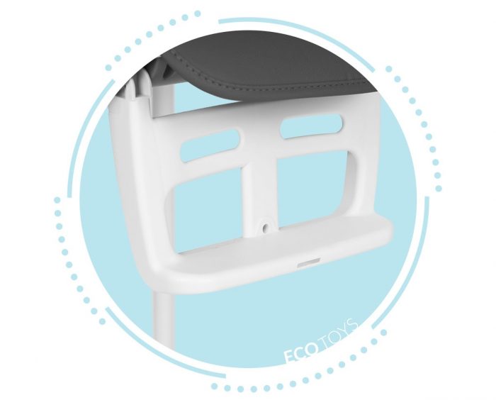 Складний дитячий стільчик для годування ECOTOYS 3 в 1 HA-009 сірий - Зручність, функціональність і стиль для вашого малюка - Зображення 5