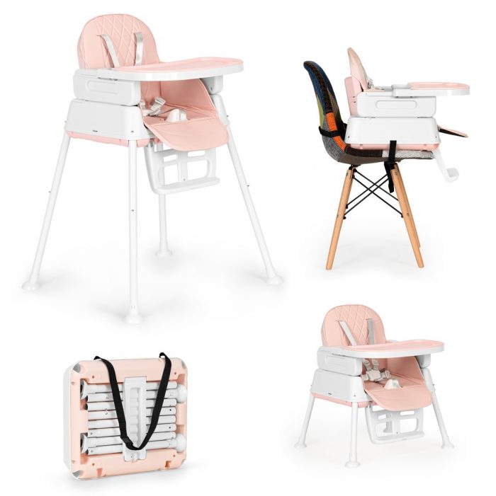 Складний дитячий стільчик для годування ECOTOYS 3 в 1 HA-009 Зручність і стиль для веселих трапез вашої дитини