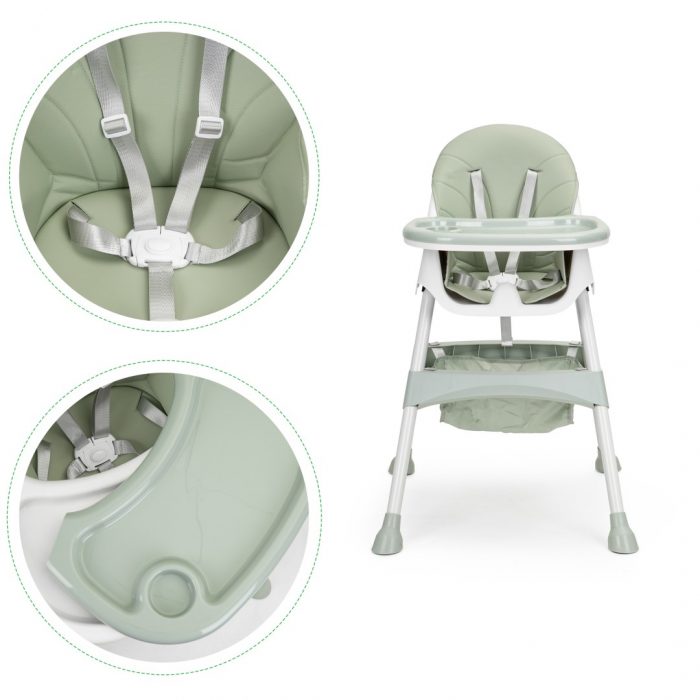 Стільчик для годування 2 в 1 з 5-точковими ременями ECOTOYS HC-823 - максимальний комфорт і безпека - Зображення 7