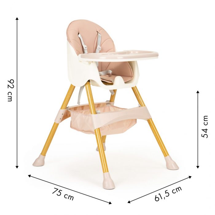 Стільчик для годування дітей 2в1 ECOTOYS HC-823S рожевий: Ідеальне рішення для вашої дитини - Зображення 4