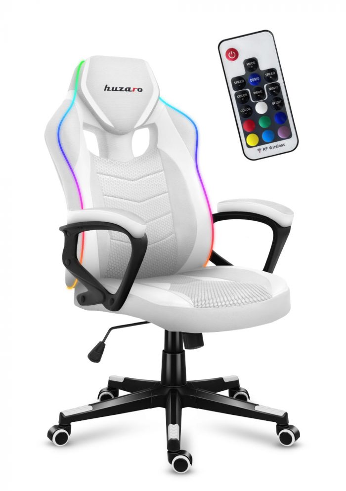 Геймерське крісло Huzaro Force 2.5 RGB White Mesh Елегантність і комфорт вашого простору