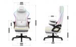 Геймерське крісло Huzaro Force 4.6 White RGB Smart - Ідеальне поєднання сучасного дизайну та комфорту - Зображення 7