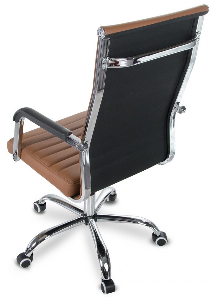 Офісне крісло Sofotel Boston з еко-шкіри, коричневе: Комфорт та Витонченість у Вашому Інтер'єрі - Зображення 3