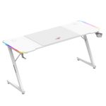 Ігровий стіл Huzaro Hero 4.8 White RGB: Сучасний дизайн та яскраві акценти - Зображення 2