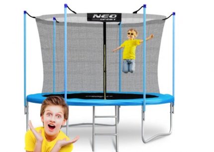 Батут Neo-Sport 10ft (312 см) з Внутрішньою Сіткою та Драбинкою - Відмінний Вибір для Дітей