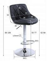 Барне Крісло VELACO 106 cm XENA01-BL-BL - Стильне та Зручне рішення для будь-якої кухні або бару - Зображення 8