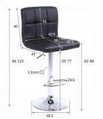 Барне Крісло VELACO 115 cm RAFA03-GR-BL - Елегантність та Зручність для Бару - Зображення 7