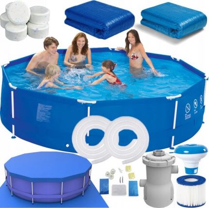 Великий Садовий Басейн Avenli з Насосом на Міцній Рамі 300x76 см - Розваги та Відпочинок