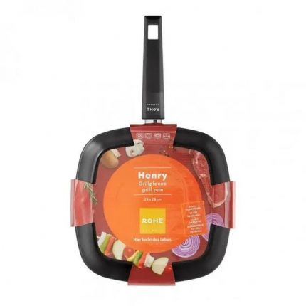 Сковорода Гриль Henry Grill Pan Germany 28x28 см - Для Смачних Гриль Страв