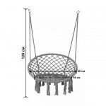 Крісло Підвісне Бразилійське Гойдалка Гамак Bonro B-092 Сірий - Комфорт та Стиль для Вашого Саду - Зображення 6