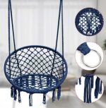 Плетена Садова Гойдалка Підвісна FUNFIT Синя - Стиль та Затишок у Вашому Саду - Зображення 2