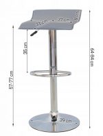 Барний Стілець Escal Сірий 707G - Відвідайте Світ Комфорту та Стилю - Зображення 6