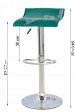 Барний Стілець Escal Бірюзовий 707TR - Витончена Складова Вашого Інтер'єру - Зображення 6