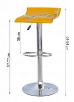 Барний Стілець Escal Жовтий 707HO - Сучасний Дизайн та Максимальний Комфорт - Зображення 6