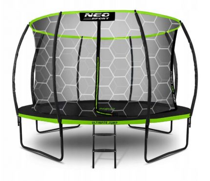 Батут Neo-Sport Premium 374 см із Внутрішньою Захисною Сіткою - Безпечні Стрибки