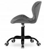 Офісне Крісло Muf-Art DARK - Сірий Оксамит на Чорній Ніжці - Стиль і Комфорт - Зображення 4