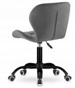 Офісне Крісло Muf-Art DARK - Сірий Оксамит на Чорній Ніжці - Стиль і Комфорт - Зображення 6