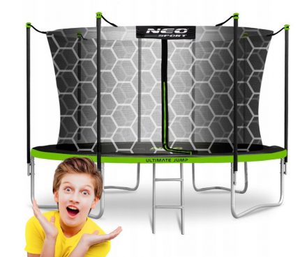 Батут Neo-Sport з Сіткою 374 см FT 12 - Активний Відпочинок для Родини