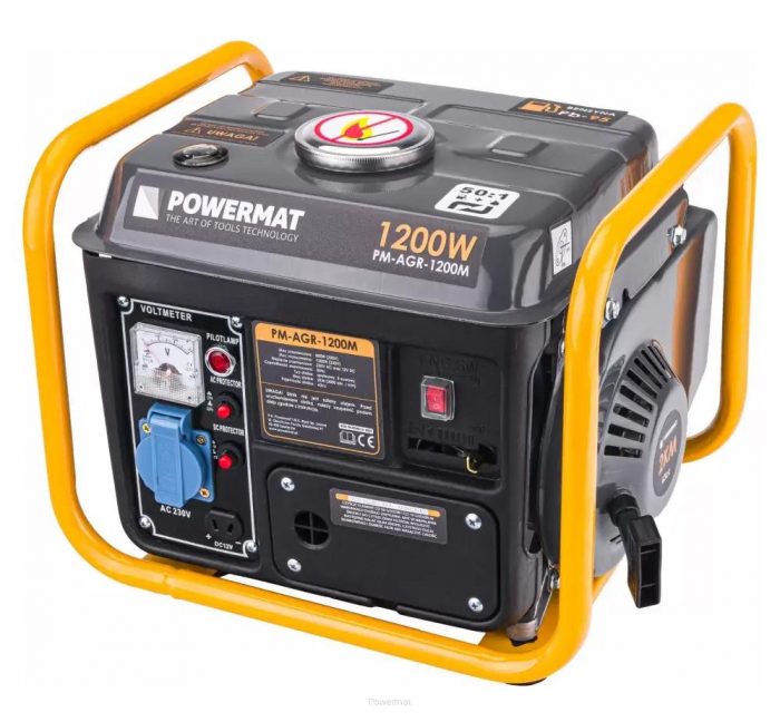 Генератор Бензиновий Однофазний Powermat 1200 Вт 2HP 230V - Надійне Джерело Енергії для Будинку
