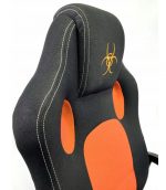 Геймерське Крісло Lugano CARRERA M ORANGE FABRIC - Комфорт для Довготривалих Геймерських Сесій - Зображення 8