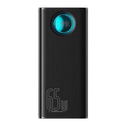 Повербанк Baseus Digital Display 30000mAh 65W + Кабель USB to Type-C Чорний