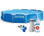 Каркасний Басейн Metal Frame Pool Intex 28212 366 x 76 см + Фільтр Насос - Якісний Відпочинок у Вашому Саду