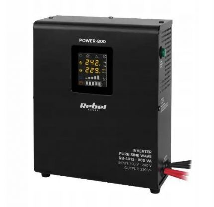 Джерело Безперебійного Живлення Rebel Power 800 12V/230V (500/800W) RB-4012 - Компактний і Потужний