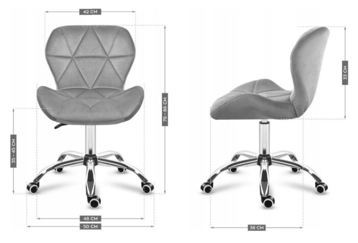 Офісне Крісло VELVET BEIGE - Комфорт та Стиль для Вашого Офісу - Зображення 5