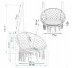 Підвісна Гойдалка Гамак з Подушкою Garden Grey - Комфортний Відпочинок - Зображення 6