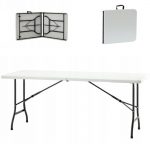 Складаний туристичний стіл Garden Line 180 см білий Ідеальний супутник для пікніків та подорожей