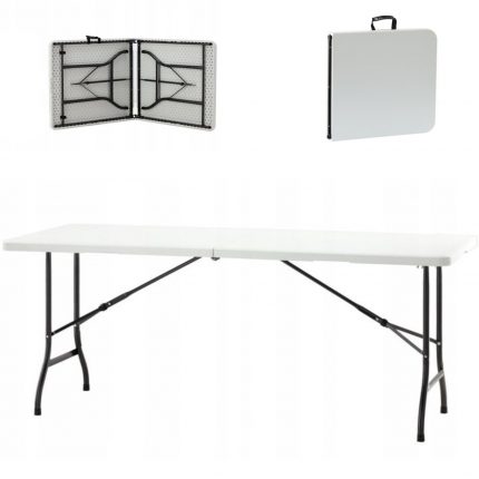 Складаний туристичний стіл Garden Line 180 см білий Ідеальний супутник для пікніків та подорожей