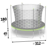 Батут Neo-Sport Premium 312 см 10 FT із внутрішньою сіткою NS-10w231 - Незабутні Розваги для Кожного - Зображення 4